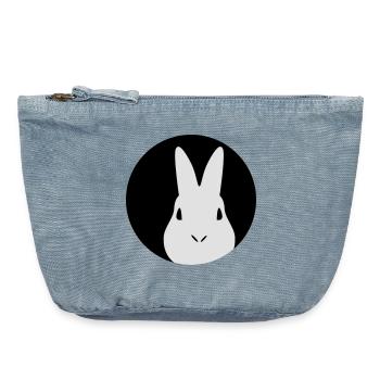 Kaninchen | Hase | Rabbit - Pochette zippée vintage 18 x 21 cm - vintage light blue - Devant
