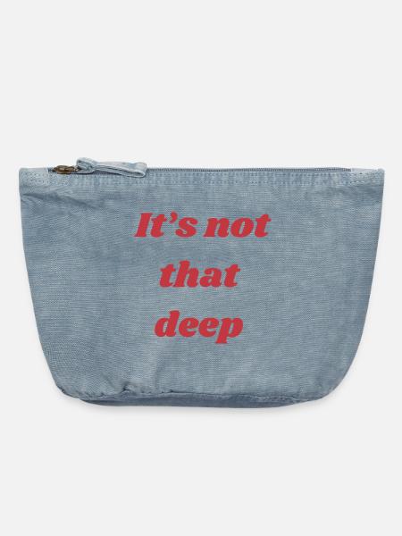 It’s Not That Deep – Quote Shirt - Vintage Reißverschluss-Täschchen (18 x 21 cm) - vintage light blue