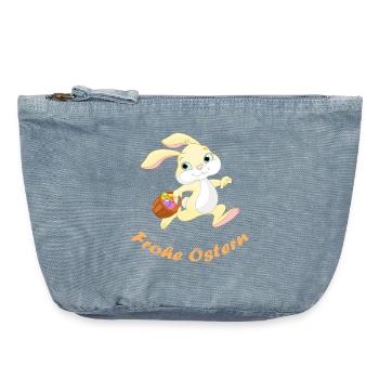 Ostern - Vintage Reißverschluss-Täschchen (18 x 21 cm) - vintage light blue - Vorne