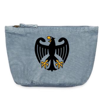 Bundesadler Deutschland Adler Wappen - Vintage Reißverschluss-Täschchen (18 x 21 cm) - vintage light blue - Vorne
