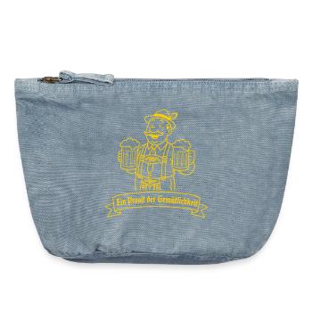 Herr Bier - Ein Prosit der Gemütlichkeit - Vintage Zip Pouch 18 x 21 cm - vintage light blue - Front