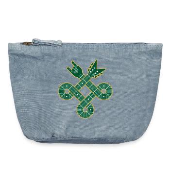Celtic Knot Guitar - Vintage Zip Pouch 18 x 21 cm - vintage light blue - Front