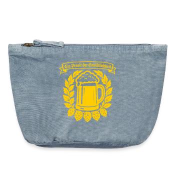 Ein Prosit der Gemütlichkeit - Vintage Zip Pouch 18 x 21 cm - vintage light blue - Front