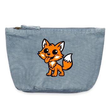 Bande dessinée Fox - Pochette zippée vintage 18 x 21 cm - vintage light blue - Devant