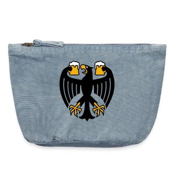Germany Beer Federal Eagle - Vintage Zip Pouch 18 x 21 cm - vintage light blue - Front