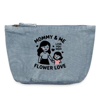 Maman et moi Partenaire Regarde Maman Fille - Pochette zippée vintage 18 x 21 cm - vintage light blue - Devant