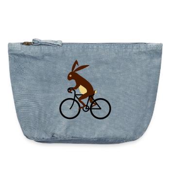 hare - Vintage Zip Pouch 18 x 21 cm - vintage light blue - Front