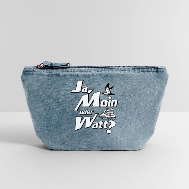 Ja Moin oder Watt? Pochette zippée vintage 18 x 21 cm