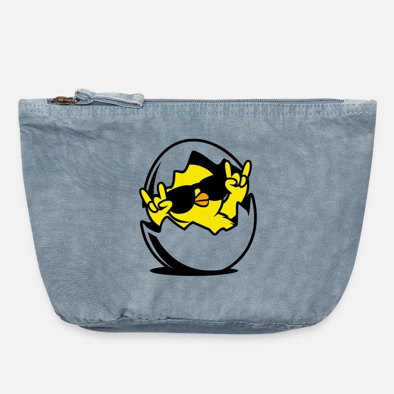 Rock Chick – Cool Chick in an Egg - Vintage taske med lynlås 18 x 21 cm - vintage light blue
