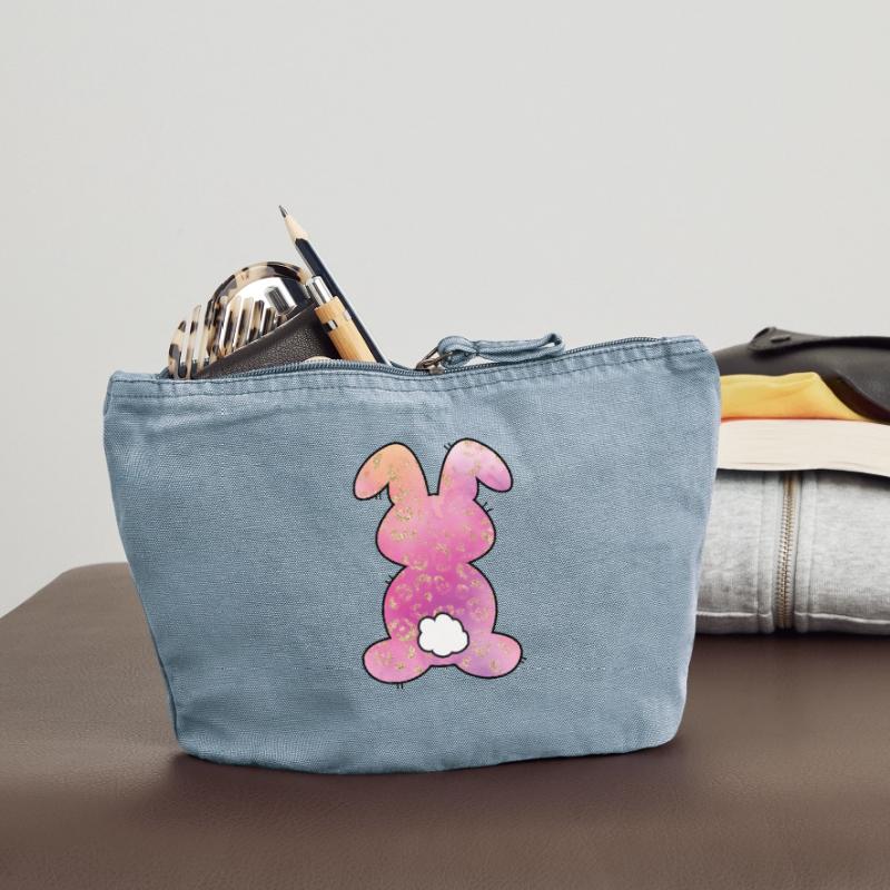 Leopard Pattern Rabbit Easter Vintage Zip Pouch 18 x 21 cm