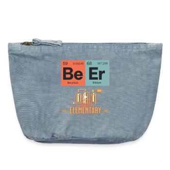 Science-Inspired Elemental BeerT-Shirt Design - Vintage Zip Pouch 18 x 21 cm - vintage light blue - Front