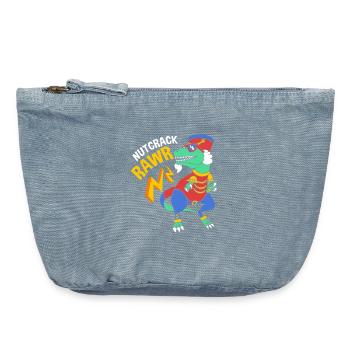 Nussknacker Weihnachten - Vintage Reißverschluss-Täschchen (18 x 21 cm) - vintage light blue - Vorne