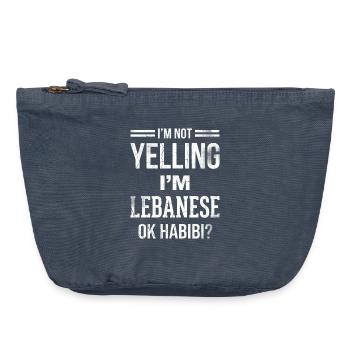 Nicht schreien, ich bin Libanese, okay, Habibi. - Vintage Reißverschluss-Täschchen (18 x 21 cm) - Vintage Denim - Vorne