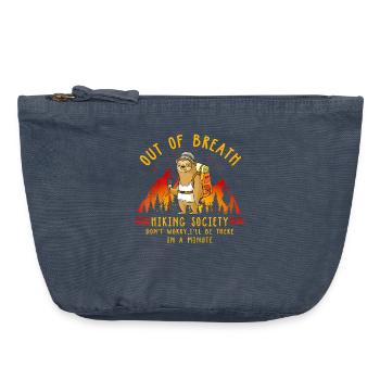 Out Of Breath Hiking Society Funny Sloth Hiker Jok - Vintage Zip Pouch 18 x 21 cm - vintage denim - Front