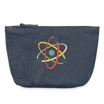 Cool Art de l’Atome, Biologie, Physique, Chimie, Professeur - Pochette zippée vintage 18 x 21 cm - vintage bleu jeans - Devant