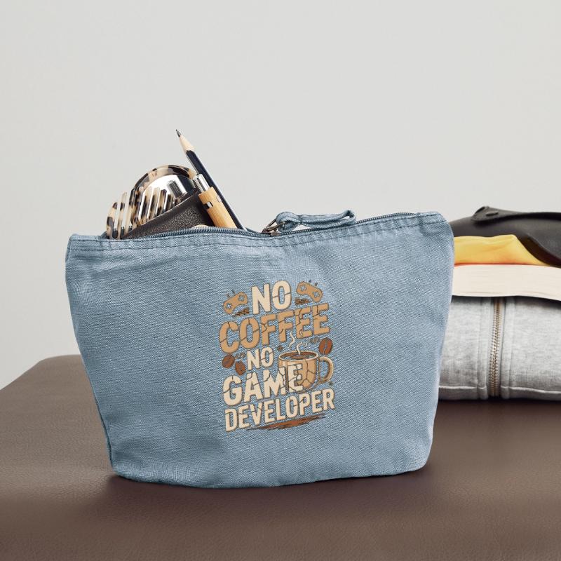 Game Developer No Coffee Game Coder Coffee Lover Vintage Reißverschluss-Täschchen (18 x 21 cm)