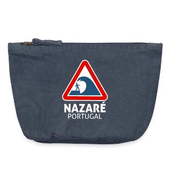 Nazare (dark) - Vintage Zip Pouch 18 x 21 cm - vintage denim - Front