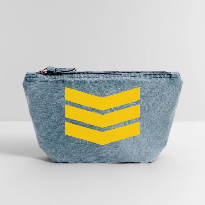 Chevron Stack Bold Pattern Vintage Zip Pouch 18 x 21 cm