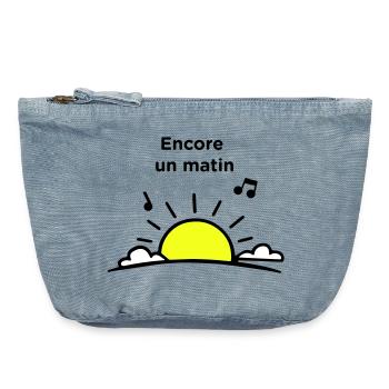 Ein weiterer Morgen - Vintage Reißverschluss-Täschchen (18 x 21 cm) - vintage light blue - Vorne