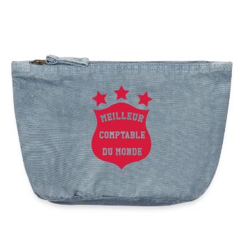 Buchhalter / Buchhaltung / erklären / Finanzen - Vintage Reißverschluss-Täschchen (18 x 21 cm) - vintage light blue - Vorne