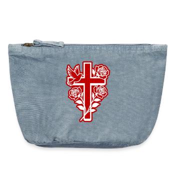 Cross Dove Christian - Vintage Zip Pouch 18 x 21 cm - vintage light blue - Front