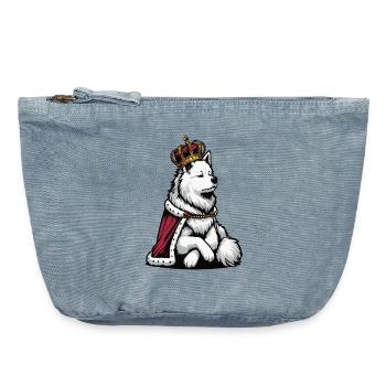 Chiens bergers blancs bergers - Pochette zippée vintage 18 x 21 cm - vintage light blue - Devant