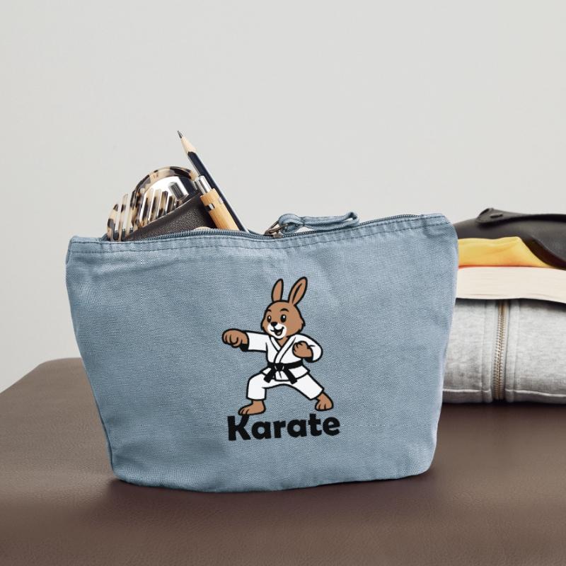 Karate Rabbit Vintage Zip Pouch 18 x 21 cm
