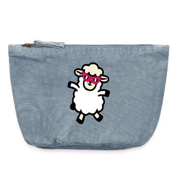 Carnival Mask Sheep - Vintage Zip Pouch 18 x 21 cm - vintage light blue - Front