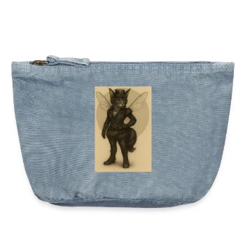 Lady Steamcat - Vintage Reißverschluss-Täschchen (18 x 21 cm) - vintage light blue - Vorne