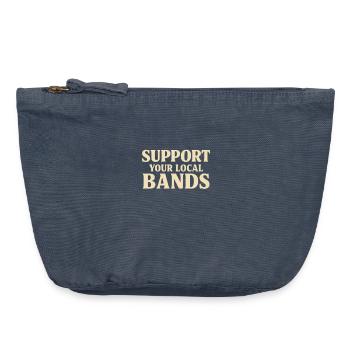 Support Local Bands - Vintage Zip Pouch 18 x 21 cm - vintage denim - Front