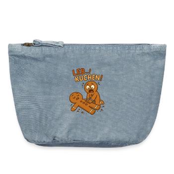 Gingerbread Christmas - Vintage Zip Pouch 18 x 21 cm - vintage light blue - Front