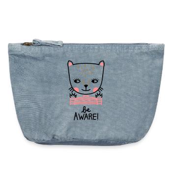 be aware - Vintage Reißverschluss-Täschchen (18 x 21 cm) - vintage light blue - Vorne