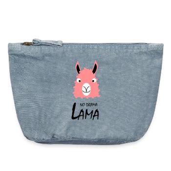 No drama Lama - Vintage Zip Pouch 18 x 21 cm - vintage light blue - Front