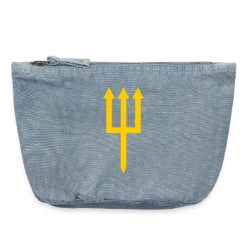 Trident - Pochette zippée vintage 18 x 21 cm - vintage light blue - Devant