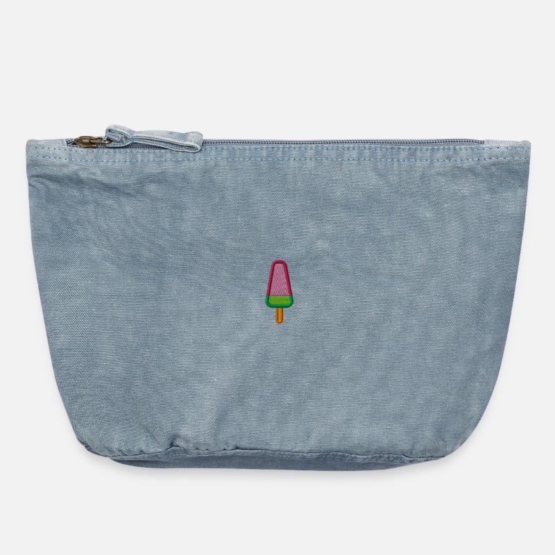 Popsicles - Pochette zippée vintage 18 x 21 cm - vintage light blue