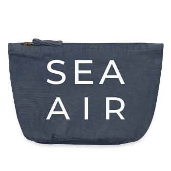 SEA AIR - Pochette zippée vintage 18 x 21 cm - vintage bleu jeans - Devant