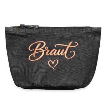 Junggesellenabschied Frauen T-Shirt Braut JGA - Vintage Reißverschluss-Täschchen (18 x 21 cm) - Vintage Schwarz - Vorne