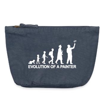 Entwicklung vom Kind zum Maler - Vintage Reißverschluss-Täschchen (18 x 21 cm) - Vintage Denim - Vorne