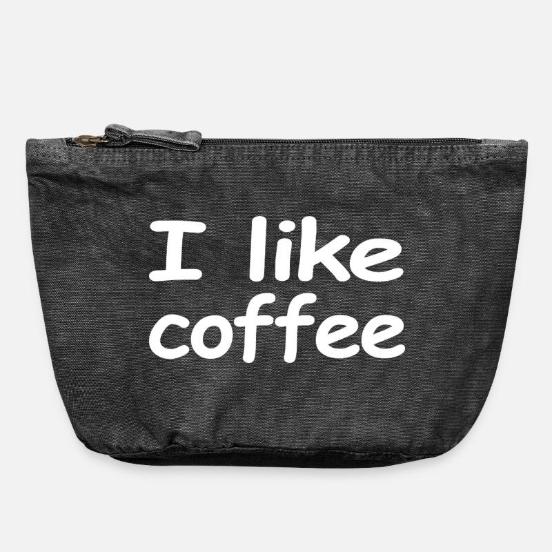 Kaffee - Vintage Reißverschluss-Täschchen (18 x 21 cm) - Vintage Schwarz