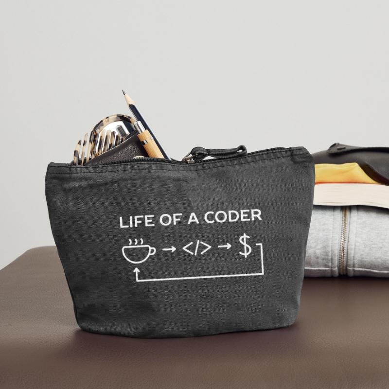 Programmierer-Leben eines Codier-Hemdes Vintage Reißverschluss-Täschchen (18 x 21 cm)