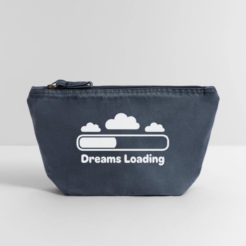 Dreams Loading Cloud Progress Vintage Zip Pouch 18 x 21 cm
