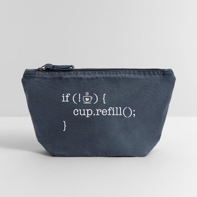Coffee code lover software developer programmer Vintage Zip Pouch 18 x 21 cm