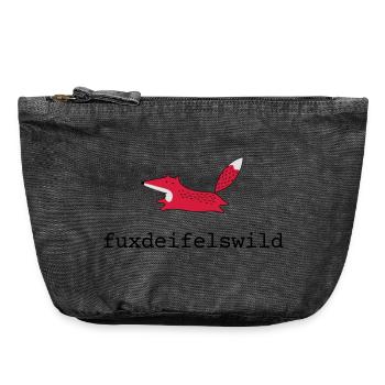 Renard de renard deifels sauvage - Pochette zippée vintage 18 x 21 cm - noir vintage - Devant