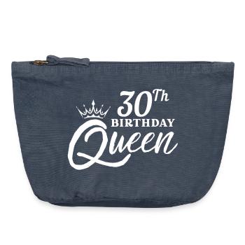 30th birthday - Vintage Zip Pouch 18 x 21 cm - vintage denim - Front