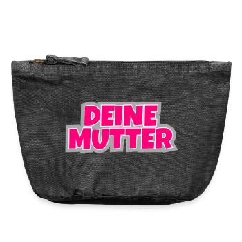 Deine Mutter - der Klassiker zum anziehen. - Vintage Reißverschluss-Täschchen (18 x 21 cm) - Vintage Schwarz - Vorne