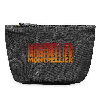 Montpellier Typografie - Vintage Reißverschluss-Täschchen (18 x 21 cm) - Vintage Schwarz - Vorne