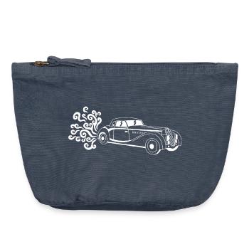 Weißer Oldtimer - Vintage Reißverschluss-Täschchen (18 x 21 cm) - Vintage Denim - Vorne