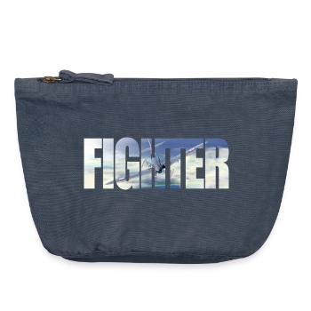 Fighter Spitfire - Vintage Zip Pouch 18 x 21 cm - vintage denim - Front
