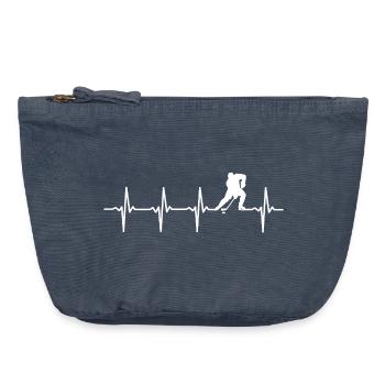 Joueur de hockey Heartbeat Hockey - Pochette zippée vintage 18 x 21 cm - vintage bleu jeans - Devant