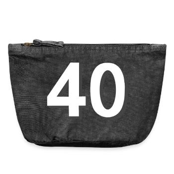 40 hell, feiern - Vintage Reißverschluss-Täschchen (18 x 21 cm) - Vintage Schwarz - Vorne